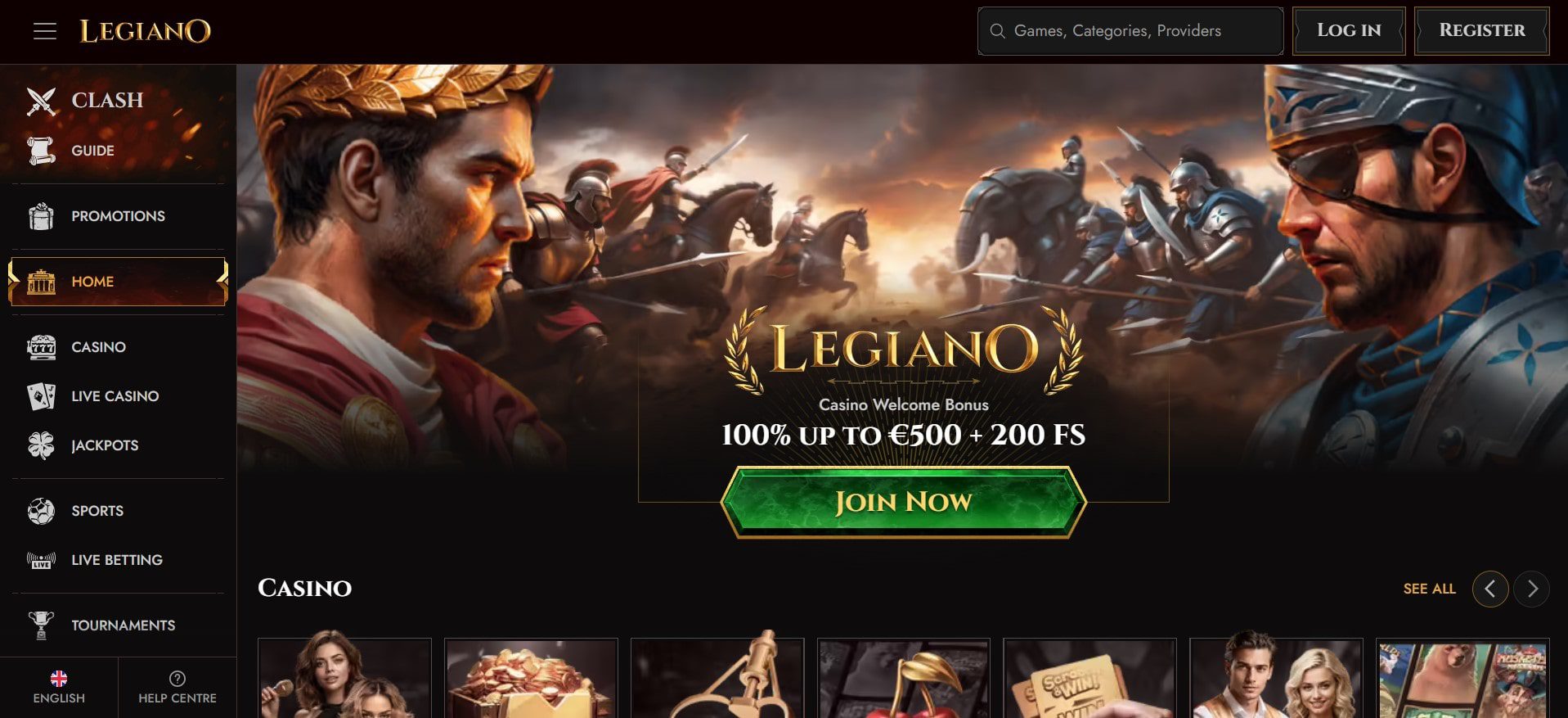 Legiano Casino Bonus