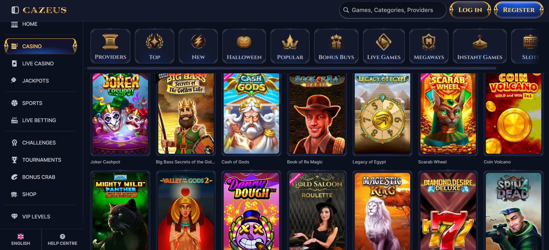 Cazeus Casino Gry